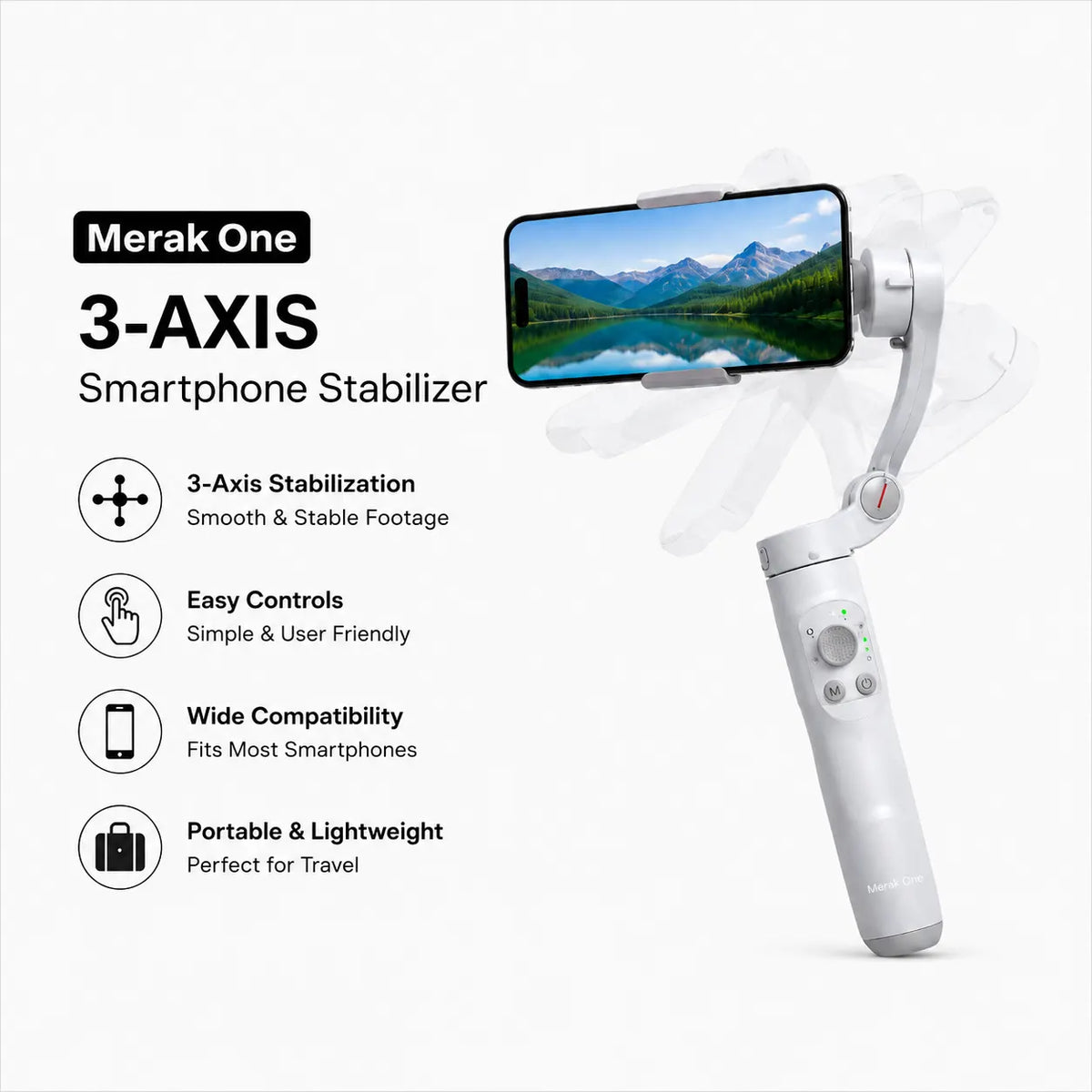 Merak One 3-Axis Smartphone Stabilizer Gimbal