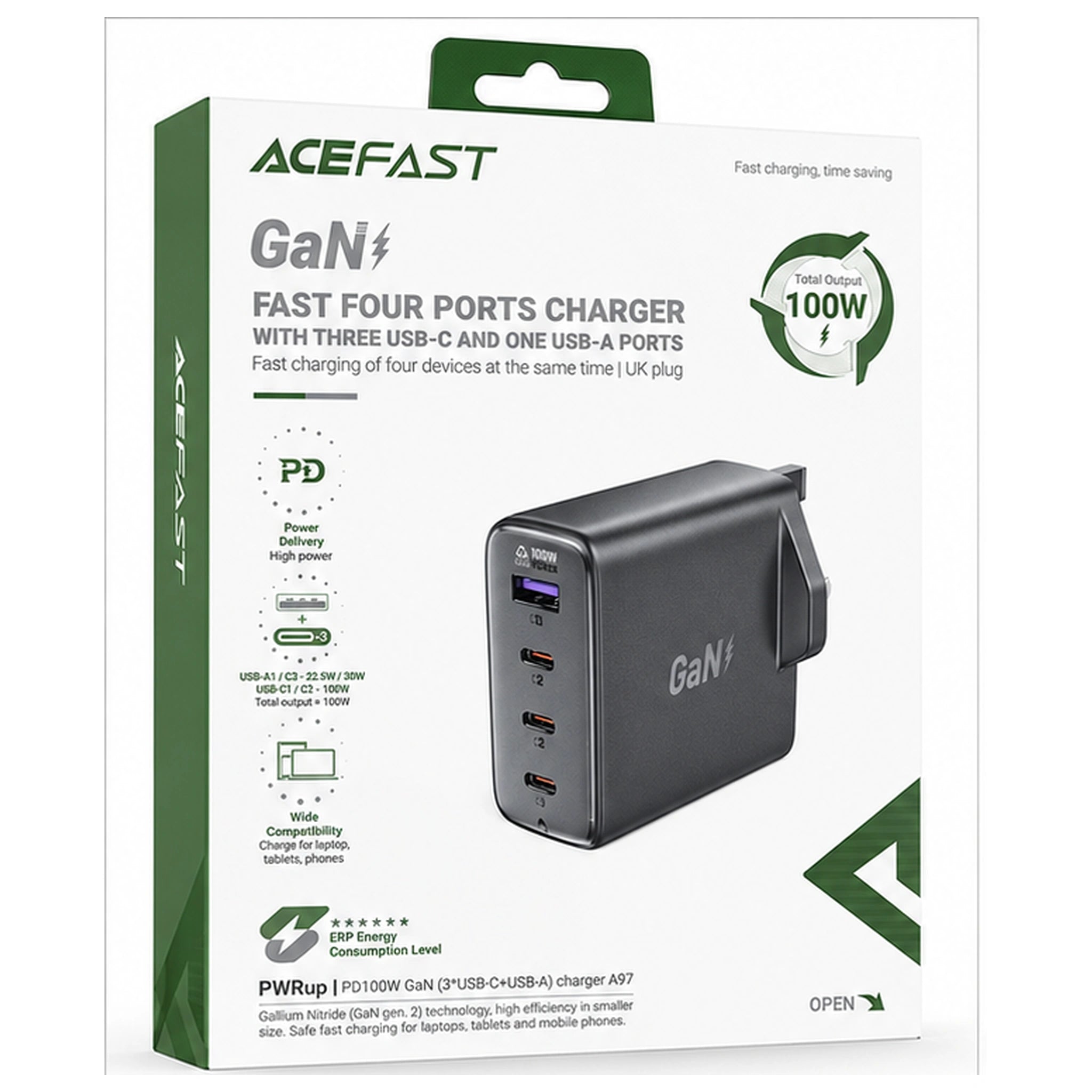 ACEFAST A97 100W GaN Four-Port Fast Charger