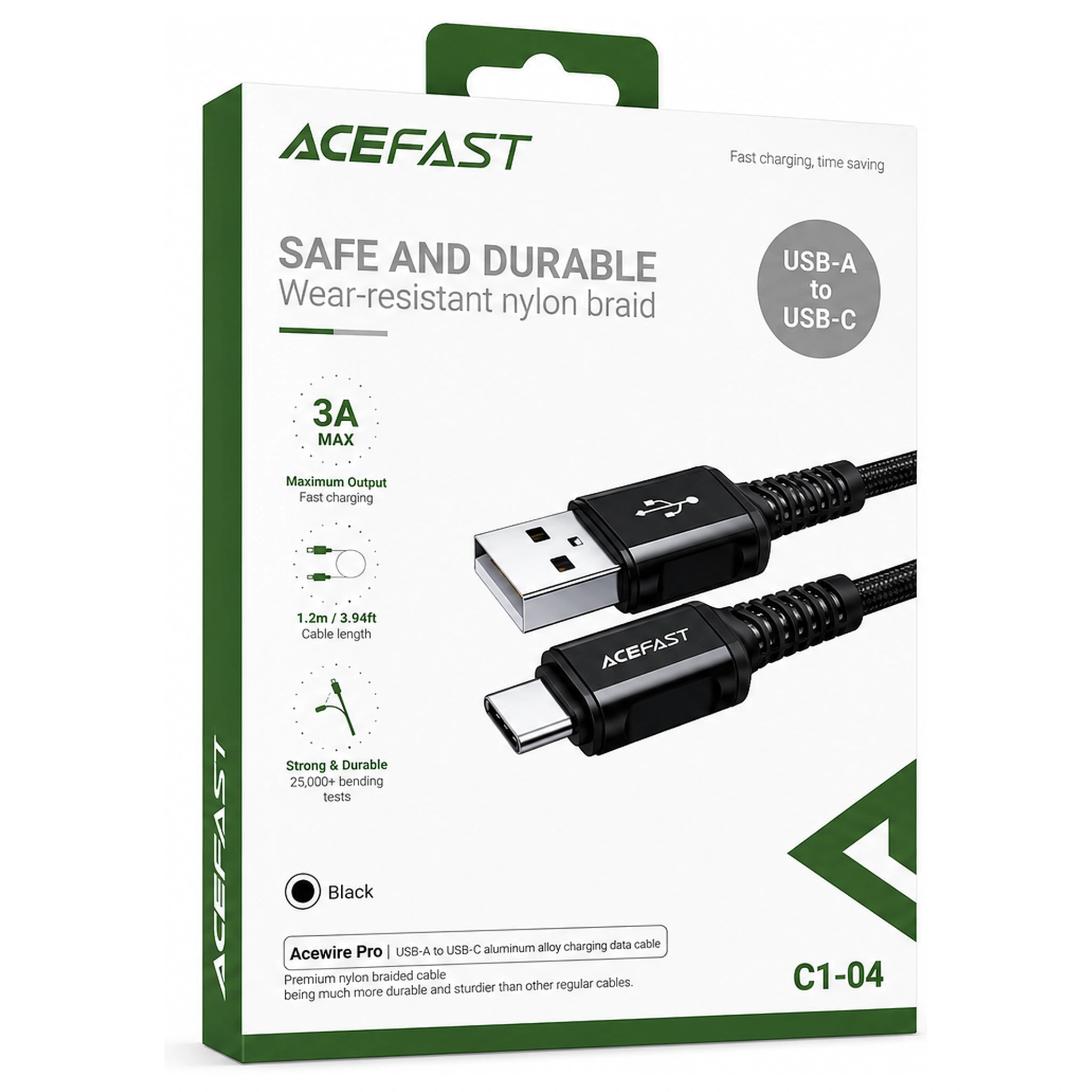 ACEFAST C1-04 USB-A to USB-C Braided Cable