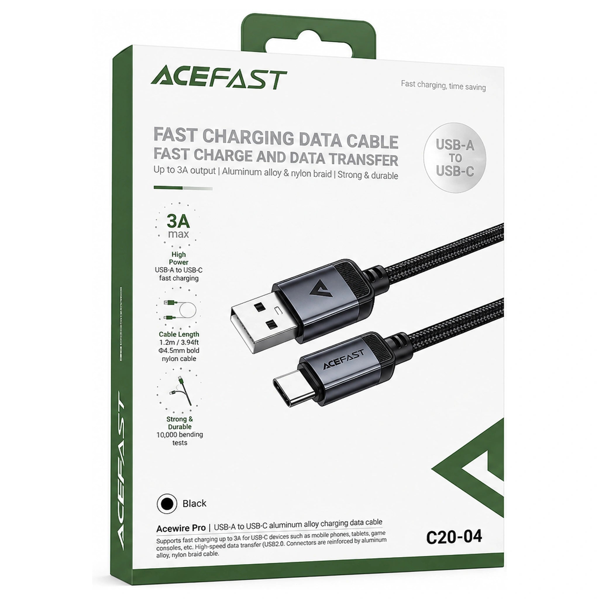 ACEFAST C20-04 USB-A to USB-C Braided Cable