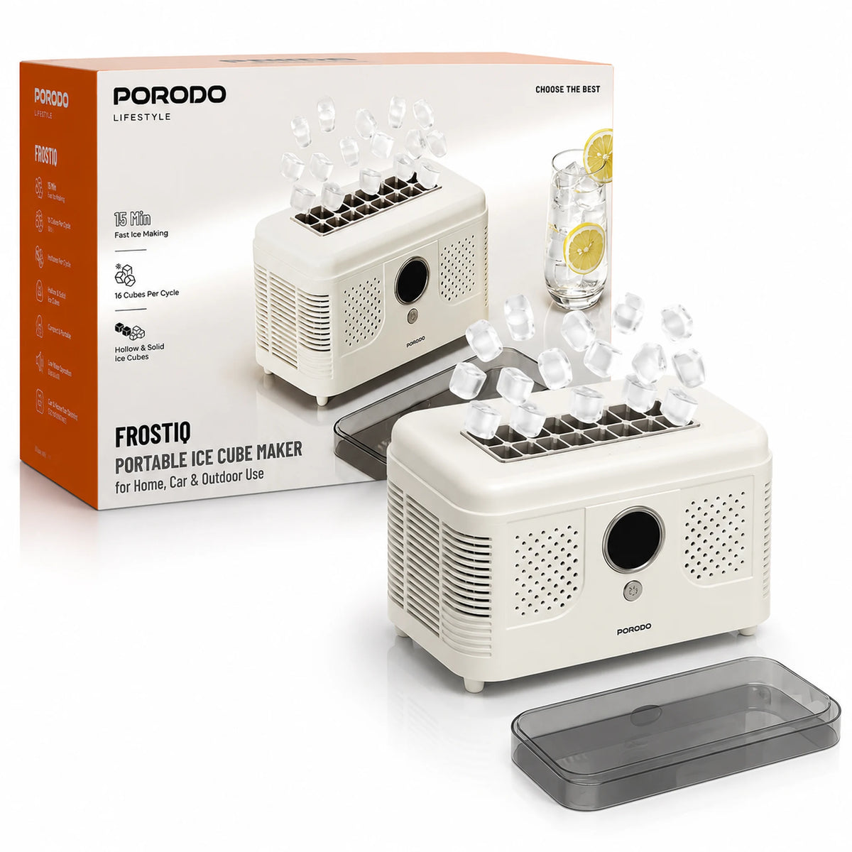Porodo Frostiq Portable Ice Cube Maker