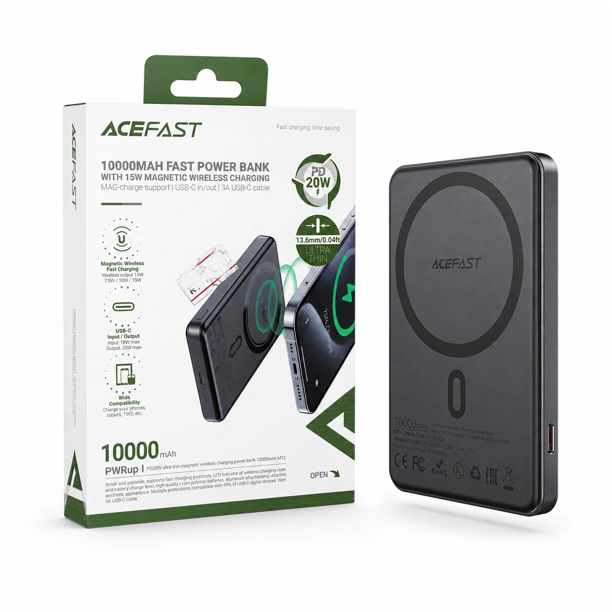 ACEFAST M12 10000mAh Magnetic Power Bank