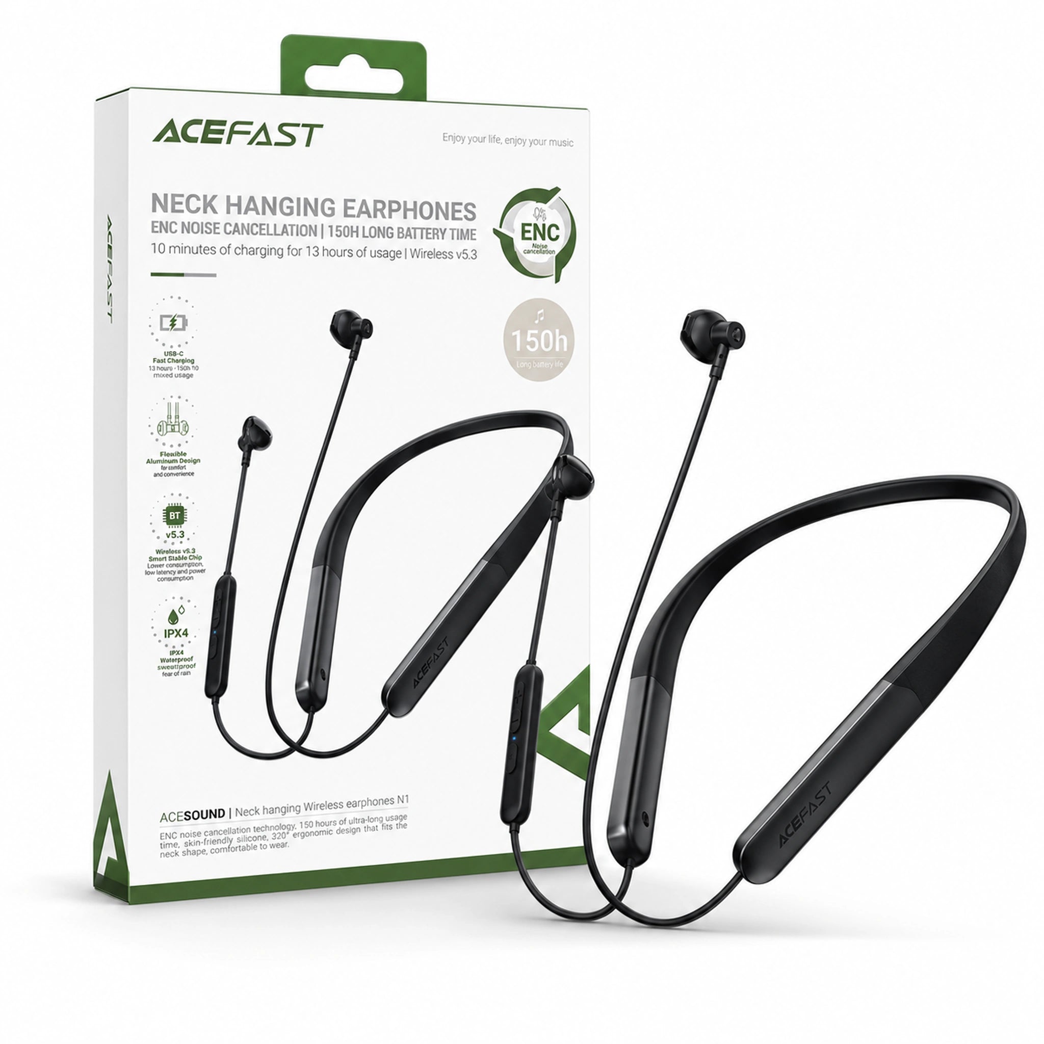 ACEFAST N1 Neck Hanging ENC Wireless Earphones