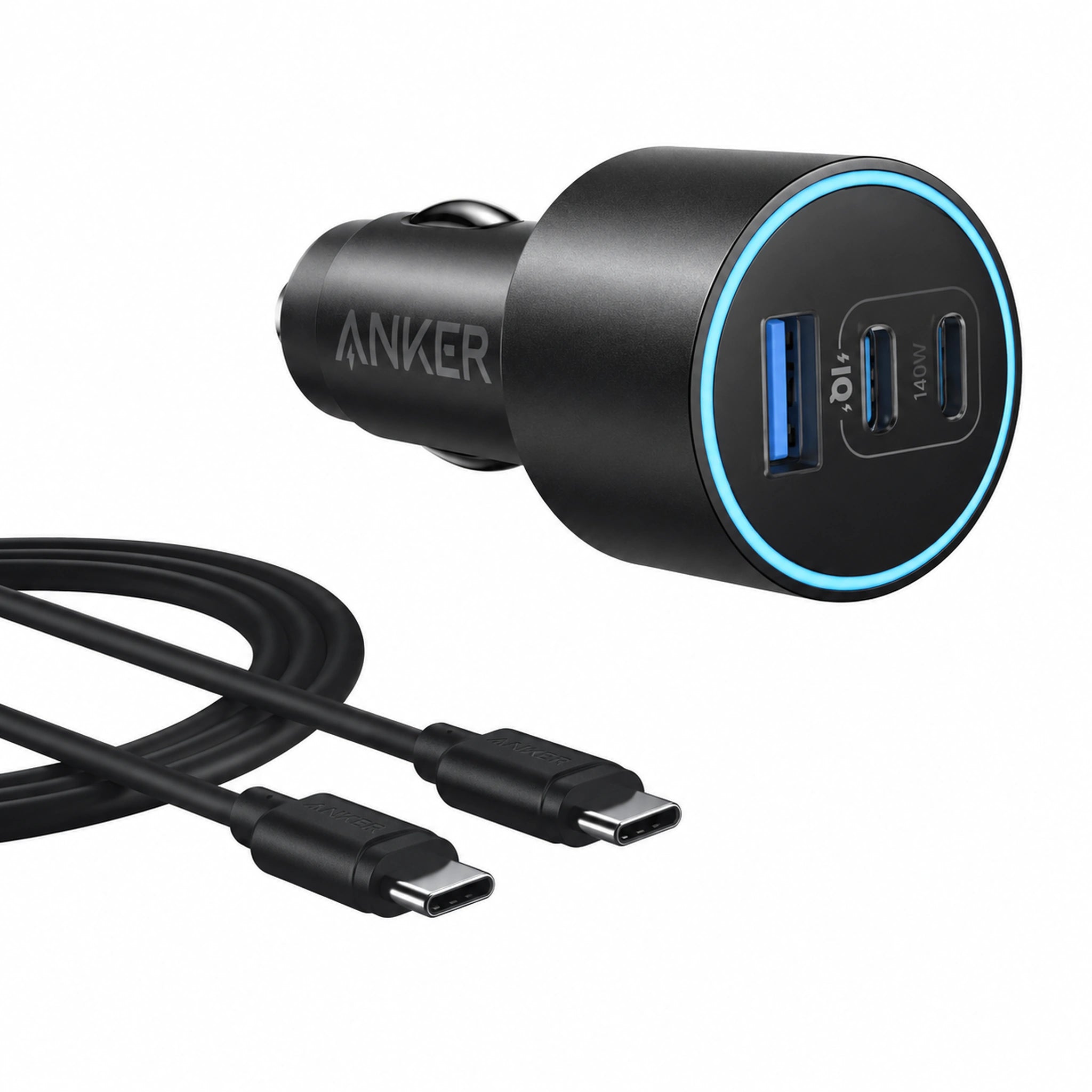 Anker Nano Car Charger 167.5W 3 Ports with USB-C Cable