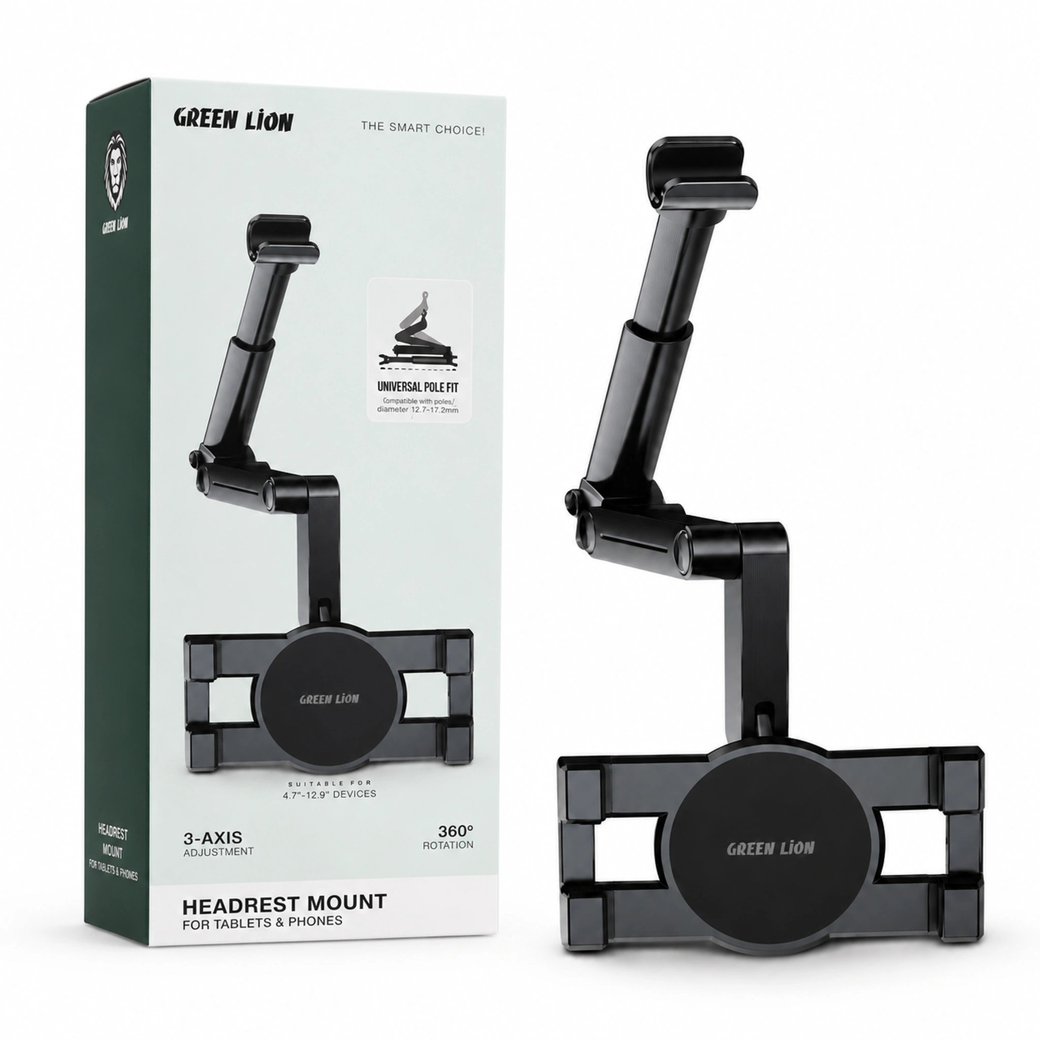 Green Lion Headrest Mount for Tablets & Phones