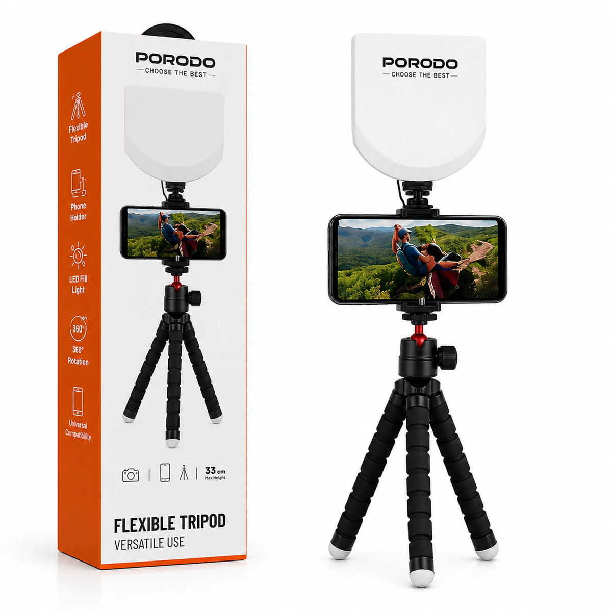 Porodo Flexible Tripod Stand