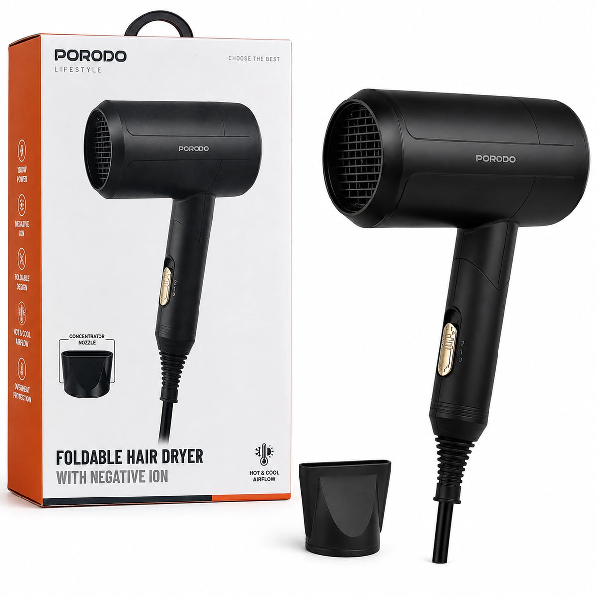 Porodo Foldable Hair Dryer