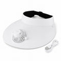 USB Rechargeable Sun Visor Hat with Built-in Fan